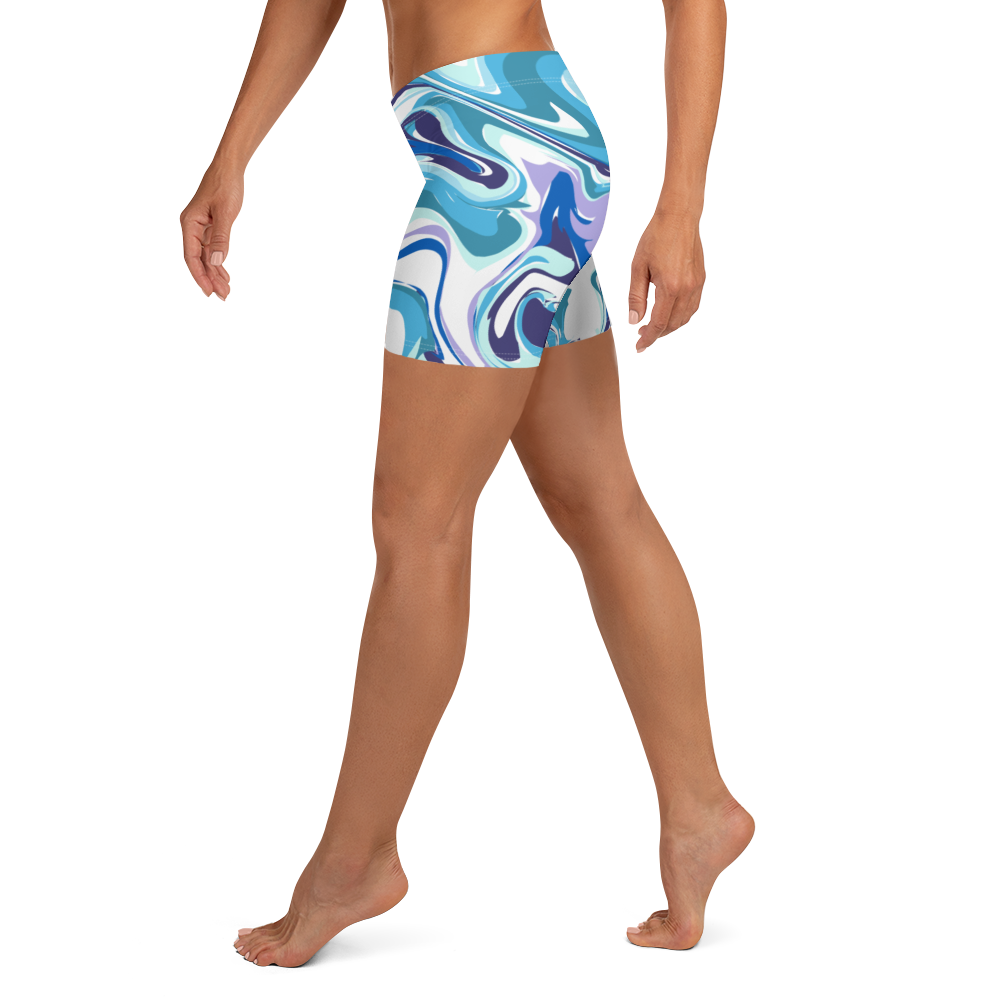 Ocean Blue Marble Shorts