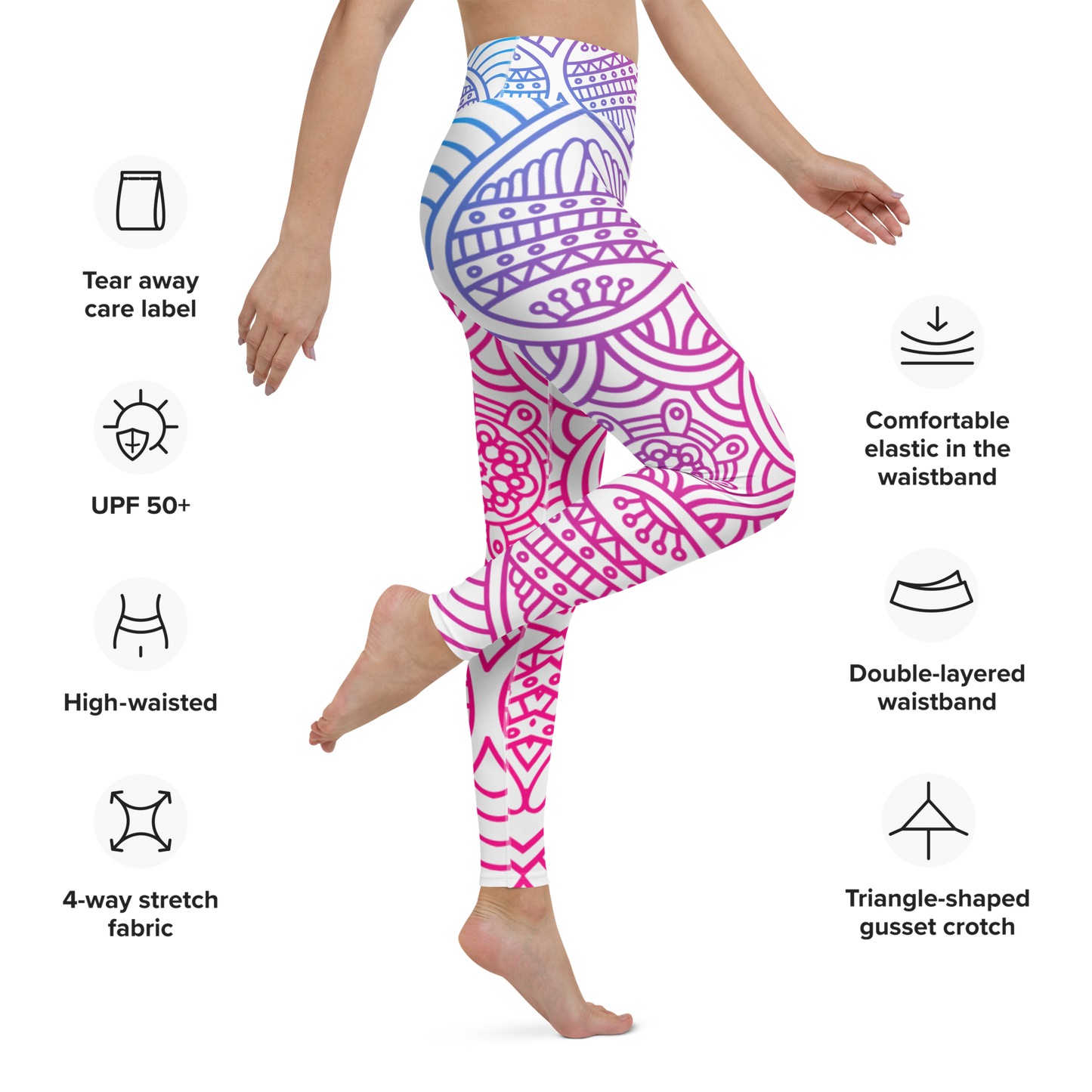 Colorful Mandala Yoga Leggings