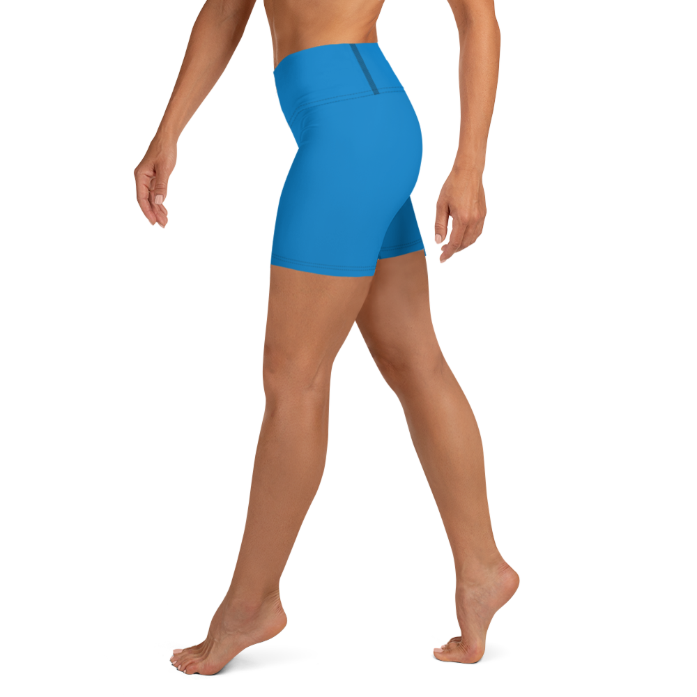 Ocean Blue Yoga Shorts