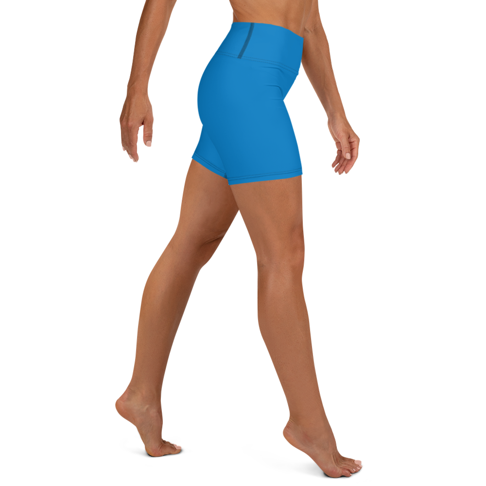 Ocean Blue Yoga Shorts
